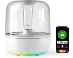 Airversa Humelle HomeKit slimme luchtbevochtiger met Thread (vereist HomePod Mini/Apple TV4K 2021 of nieuwer), watertankcapaciteit 5,5 l, voor ruimtes tot 50 m² (Crystal Clear)