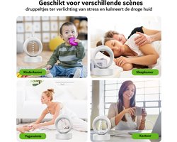 Aroma Diffuser - Luchtbevogtiger - Diffuser - Air Purifier - Humidifier - 680ml - Draagbaar - Geschikt voor Slaapkamer - Woonkamer - Kantoor - Wit