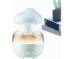 Cloud Rain Luchtbevochtiger - Creatieve Nevel Van Regendruppels - Aromatherapie Met 7 Kleuren LED-verlichting - Afstandsbediening En Rustgevende Regen Geluiden Voor Slaapkamer - Woonkamer En Relaxruimte