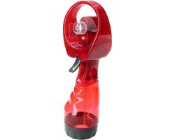 Draagbare Spray Handventilator inclusief Waterreservoir | Verkoeling | Ventilatoren | Rood