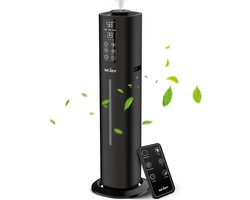 Eszenzics™ Luchtbevochtiger - Humidifier XXL 8 liter - Afstandsbediening - Aroma Diffuser - UV-sterilisatie - 3 Standen - Timer - Fluisterstil <30dB - Display Slaapmodus - Vast filter - Zwart