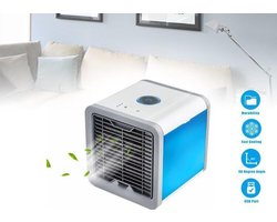 Fancylifestyle Luchtbevochtiger - Mini airco - Airco Ventilator - Wit en Blauw