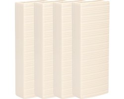 Gerimport Waterverdamper - 5x - warm wit - keramiek - 400 ml - radiatorbak luchtbevochtiger - 7,4 x 18,6 cm