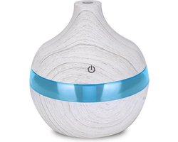 Hoga - Luchtbevochtiger - Humidifier 300ML – Vernevelaar – Waterverdamper – 7 kleuren LED- Wit