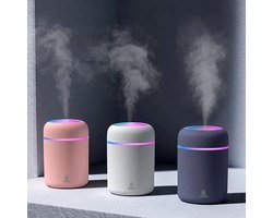 Hummi Mini (Wit) - Geur Verspreider - USB Humidifier - Luchtreiniger - Luchtbevochtiger - Aromatherapie - Diffuser Aromatherapie - Led Verlichting - Diffuser - Diffuser Aroma