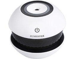 Luchtbevochtiger Magic Diamond Humidifier -Led sfeerverlichting- De stijlvolle luchtbevochtiger- Geur verspreider- met USB – met micro kabel Kleur Zwart wit