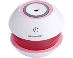 Luchtbevochtiger Magic Diamond Humidifier-Led sfeerverlichting- De stijlvolle luchtbevochtiger- Geur verspreider- met USB – micro kabel Kleur Pink wit