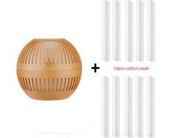 Luchtbevochtiger -Mini Wood Aromatherapie Ultrasone Diffuser- Lichte houtkleur