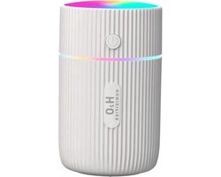 Luchtbevochtiger USB Essentiële Olie Diffuser Auto Purifier Thuis Aroma Anion Mist Maker LED Nachtlampje - voor Kantoor Babykamer (Wit)