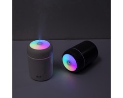 Mini Aroma Difusser - Kleine elektrische Luchtbevochtiger- humidifier- geurverspreider - luchtverfrisser- 300ml - grijs - bol - LED - USB - zwart - car - auto - stoom - Etherische olie - Aroma therapie