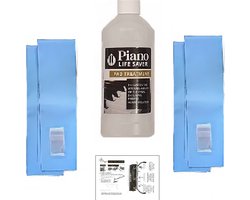 Onderhoudsset Dampp Chaser Piano Life Saver ® - Fles pad treatment ® 473 ml + Pads 4 stuks original size + 2x gratis Clean Sleeves ® voor piano & vleugel