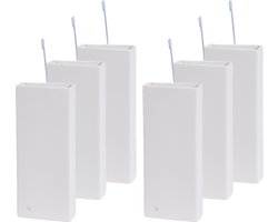 Pakket van 6x stuks witte radiators bak luchtbevochtiger / waterverdampers 20 cm - Waterverdampers voor de verwarming - Luchtvochtigheid verhogen