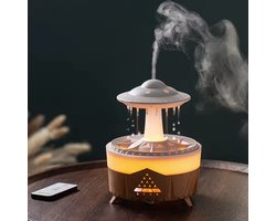 Regendruppel Humidifier | Luchtbevochtiger | White Noise Machine | Nachtlamp | Regenwolk Lucht Bevochtiger | Aroma Diffuser | Hout