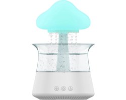 Regendruppel Humidifier PRO 2 inclusief afstandbediening - Regenwolk luchtbevochtiger - Luchtbevochtiger - Rain Cloud - Druppel - Regen geluid - White Noise machine - Nachtlamp - Cadeau tip - Kerst cadeau tip