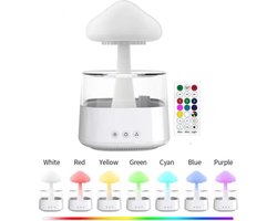 Regendruppel Humidifier - Regenwolk - 4 in 1 - Luchtbevochtiger - White noise machine - Aroma diffuser - Nachtlampje - Afstandsbediening - Rain Cloud - Regendruppel geluid