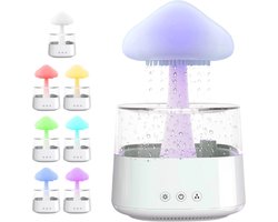 Regenwolk Luchtbevochtiger - Life Nur - White Noise Machine - Slaaptrainer - Aroma Diffuser - Nachtlamp - Nachtlampje - Bureaulamp - Regendruppels