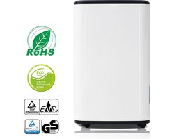 Sweiko Luchtontvochtiger, 25L / dag voor 26 ㎡, 3-in-1 luchtontvochtiger, luchtreiniger, wasdroger, 6L waterreservoir, 24-uurs timer, LED-scherm, bestand tegen schimmel en vocht