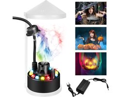 Ultrasone vernevelaar met 12 leds - Mini ultrasone rookmachine voor Halloween - 350 ml/uur met afneembare spatbescherming - Waternevel fogger voor heksenpot - Halloween pompoen feest .