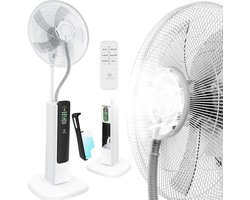 4-in-1 Staande Ventilator met Waterkoeling en Nebelfunctie - Stil, Mobiel en Ideaal voor Elke Seizoen