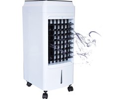 Aircooler 4 liter - LWCD-002B met timer en afstandsbediening - luchtbevochtiger, ventilator + 2 ijspacks - ventilator, airco