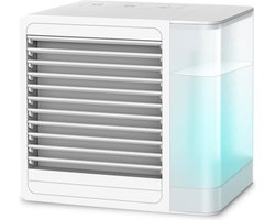 FlinQ Mini Aircooler - Luchtkoeler - tafelventilator - Airco - 800ml Waterreservoir - LED-verlichting