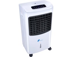 Lifetime Air Luchtkoeler 8L - Aircooler met Afstandsbediening - Luchtcirculatie 463m³/h - Makkelijk te Verplaatsen - 3 Snelheden - 65dB - Digitaal LED-Display - Wit