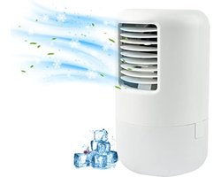 Luchtkoelers met water - Aircooler met water - Aircooler met koelelementen - Aircooler 3 in 1 - ‎13 x 13 x 22 cm - Wit