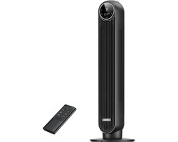 Nomad One Tower Fan - 28dB Stil - 7.3m/s Snelheid - Afstandsbediening - 90° Oscillerend - 4 Snelheden - 4 Modi - 8 Uur Timer - Zwart. Luchtkoeler