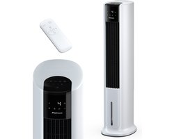 Pro Breeze 7L Mobiele Luchtkoeler – Air Cooler 3-in-1 Koeler, Ventilator, Luchtbevochtiger – Krachtige Verdampingsluchtkoeler met Timer – 60°Automatische Oscillatie – Waterdamp Luchtkoeling voor Slaapkamer, Woonkamer, Kantoor of Gym – 105cm