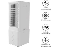 Sinji Air Cooler – Luchtkoeler met koelelement – 11L Waterreservoir – Water Airco – 3 Standen – Ventilator Toren – Wit