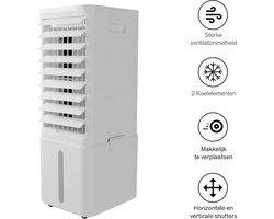 Sinji Air Cooler – Luchtkoeler met koelelement – LCD Scherm – 11L Waterreservoir – Water Airco – 3 Standen – Ventilator Toren – Wit