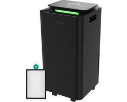 Luchtontvochtiger en Luchtreiniger - 12L - 2 HEPA filter - 210W - Zwart - Vivid Green