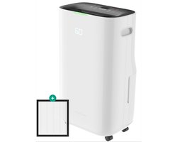 Luchtontvochtiger en Luchtreiniger - 16L - 2 HEPA filter - 240W - Wit - Vivid Green