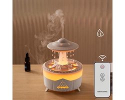 MZS-luchtbevochtiger + 2 Fliters + 5M Aromatherapie Essentie Olie -Luchtbevochtigers - Luchtbevochtiger met Aromatherapie - Incl. Regendruppels - Timer - Humidifier - Humidifier en Diffuser - Calmerend - Remote Control