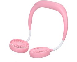 Nek Ventilator - Draagbare Ventilator - Nek Fan - Mini Ventilator - Hals Ventilator - Nekventilator Roze