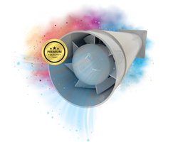 TronicXL Ventilatiesysteem - Set 3-delig muur ventilator + buis + kaprooster - ventilatie systeem geschikt voor uw woonkamer, badkamer, kelder, garage, werkplaats, toilet, keuken en meer – inbouwventilator - toevoer- en afvoerlucht (zonder Kabel)