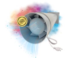 TronicXL Ventilatiesysteem Set 3-delig muur ventilator + buis + kaprooster - ventilatie systeem geschikt voor uw woonkamer, badkamer, kelder, garage, werkplaats, toilet, keuken en meer – inbouwventilator - ventilatiesysteem met kabel - toevoer- en af