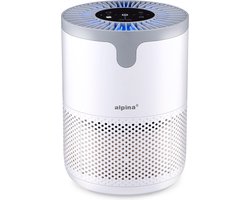 alpina Luchtreiniger met HEPA Filter H13 - Air Purifier met Ionisator voor Ruimtes 5-10 m2 - Lucht Reiniger 60 m³/h - Air Cleaner met 3 Snelheden - 230V/12W - Wit