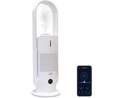 djive ARC Humidifier 3in1 Luchtreiniger - luchtbevochtiger + geruisloze torenventilator - HEPA 14-filter - App, Alexa & Google Home - allergievriendelijk - wit