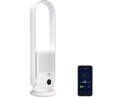 djive Flowmate ARC Portable - luchtreiniger - ventilator - mobiel - app - Hepa 14- draagbaar - stand ventilator - ventilator- luchtverfrisser - Alexa - lange looptijd - stembediening - stil - koeling - timer