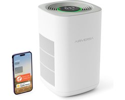 Airversa HomeKit-luchtreiniger Luchtreiniger met schroefdraad  (HomPod Mini/Apple TV4K 2021 of hoger vereist) Slim H13 HEPA-luchtfilter CADR 221m³/h, 99,97% efficiëntie, AP2