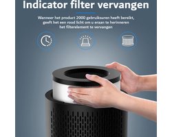 Luchtreiniger - Air Purifier - luchtreinigers met hepa filter - 3 filterniveaus - Air cleaner - Met Aromatherapie - Zwart