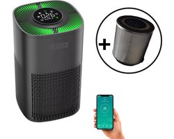 Luchtreiniger / Air Purifier met APP en 2x HEPA 13 filter + koolstoffilter - Werkt tegen huisstofmijt, hooikoorts, allergie, stof, - 210 m³/u - Zedar L600