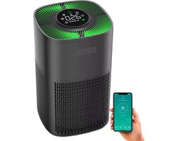 Luchtreiniger / Air Purifier met APP en HEPA 13 filter + koolstoffilter - Werkt tegen huisstofmijt, hooikoorts, allergie, stof, - 210 m³/u - Zedar L600