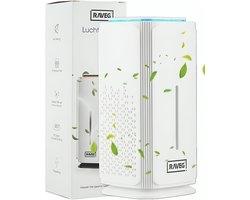 Luchtreiniger Mini Air Purifier met Ionisator - Inclusief 2x HEPA-13 filter - Led lampje - Wit - RAVEG