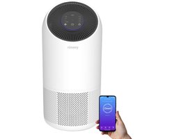 Niceey Luchtreiniger - CADR 300 m³/h - Air Purifier - Luchtreinigers met Hepa filter - Met Ionisator en UV-Desinfectie - Met App - Koolstoffilter - Hooikoorts - Wit