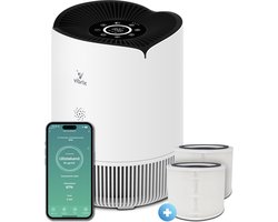 Vibrix Luchtreiniger Slaapkamer - 30 m2 - 2X HEPA Filter - Ionisator - Luchtfilter - Air Purifier - Air Cleaner - PureFlow30 - CADR 180m3/h