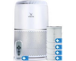 Vibrix Vortex20 luchtreiniger + 3 EXTRA filters + afstandsbediening - 50 m² - Automatische stand + 6-in-1 HEPA filtersysteem - Luchtkwaliteitsindicator - Ionisator - Luchtfilter - Air purifier met HEPA-filter