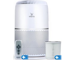 Vibrix Vortex20 luchtreiniger + afstandsbediening - 50 m² - Automatische stand + 6-in-1 filtersysteem - Luchtkwaliteitsindicator - Ionisator - Luchtfilter - Air purifier met HEPA-filter