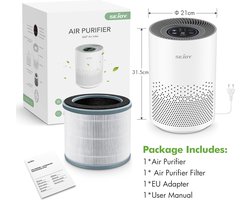 Wildor® Luchtreiniger - Air Purifier - luchtververser - Luchtkwaliteit indicator voor in elke kamer - 3 laags filter - Werkt tegen huisstofmijt, hooikoorts, allergie, stof, - CADR: 135m3/h. - 25 tot 50 DB - 4 standen (slaap, laag, hoog en auto)